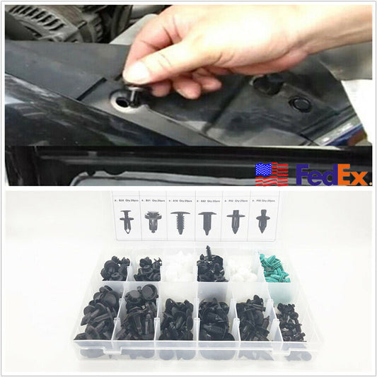 240Pcs Mixed Size Car Door Bumper Panel Fender Retainer Push Rivet Fastener Clip Q