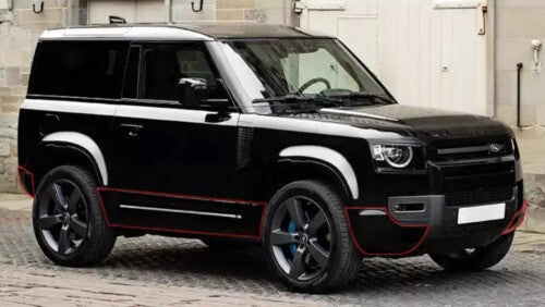 10X Side Skirts Exterior Door Panel Trim Black for Land Rover for Defender 2020-2023