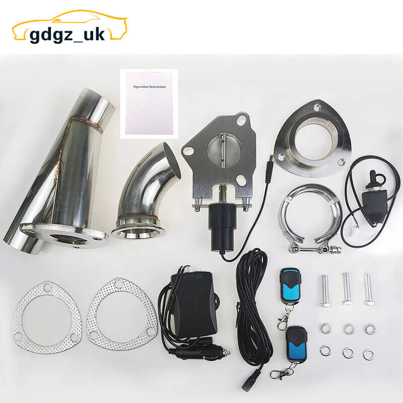 2.25 Stainless Electric Exhaust Valve Motor Dump Valve Manual Remote Kit