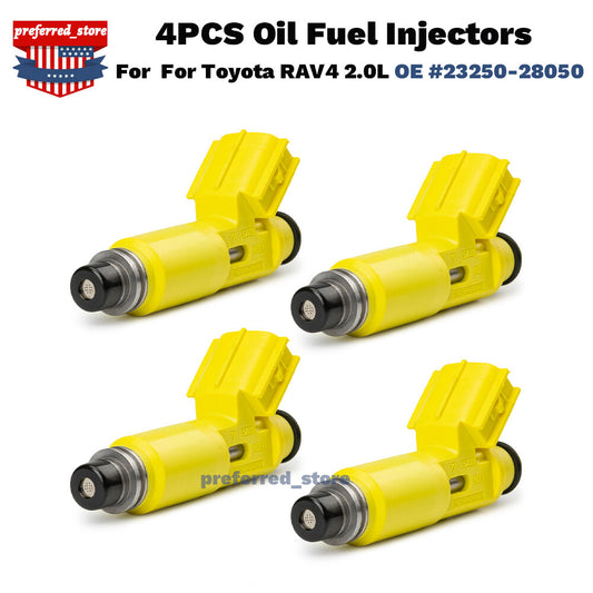 Brand new 4-piece fuel injector 23250-28050, suitable for RAV4 2002/2003 2.4L I4- v