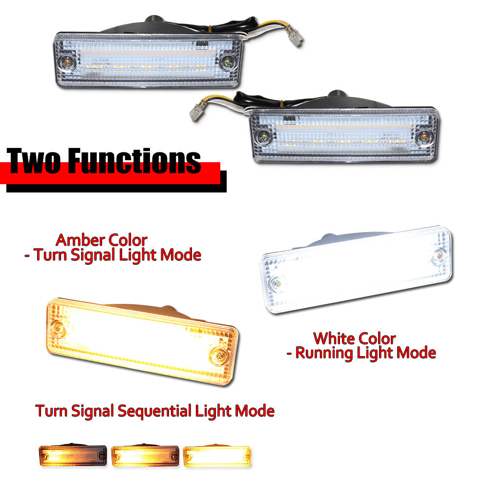 Transparent Sequential Switch LED DRL Signal Light for for Mazda 323 626 Pickup Truck - v