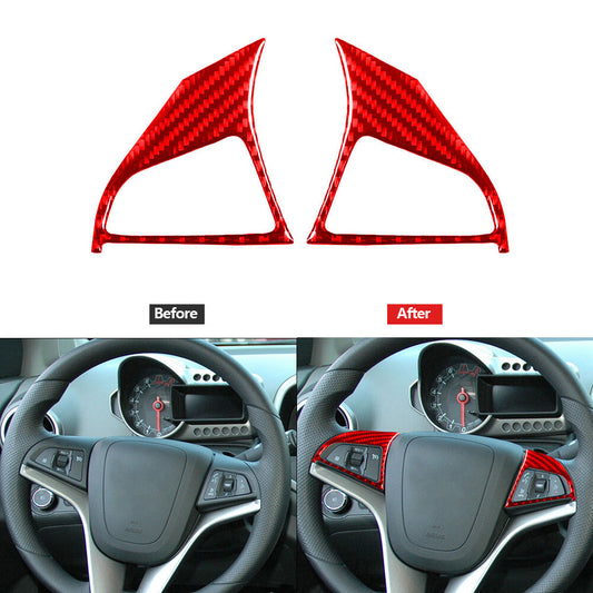 Red Carbon Fiber Fuel Tank Cap Decorative Cover Trim For Tundra 2014-2018 v
