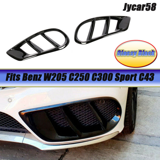 for Benz W205 C250 C300 Sport C43 Front Bumper Fog Light Grill Air Vent Frame