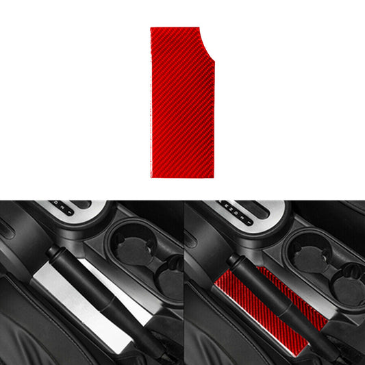 Red Carbon Fiber Side Ashtray Panel Decorative Cover for Subaru Forester 2005-08 v