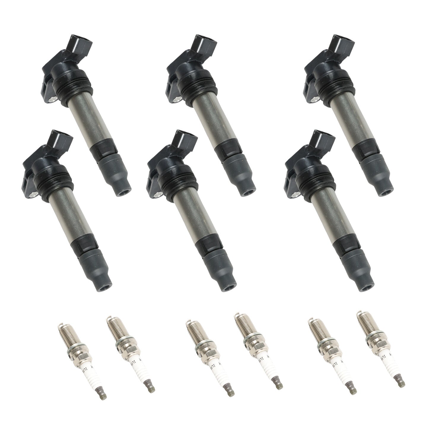 6pcs Ignition Coils+ 6pcs Iridium Spark Plug for 2010-2011 for Volvo XC60 UF594 6481