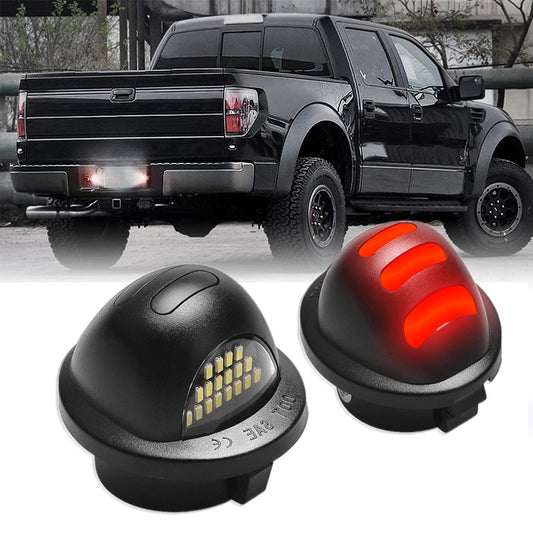 2  for ford  F150 F250 Bronco Ranger RED LED License Plate Tags Light Rear Lamp Q