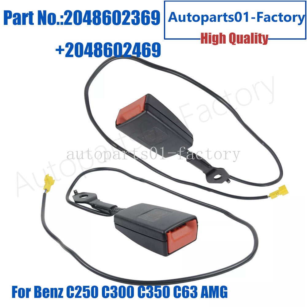1Pair Front L+R for Seat Belt Buckle Fits for Mercedes-Benz C250 C300 C350 C63 AMG