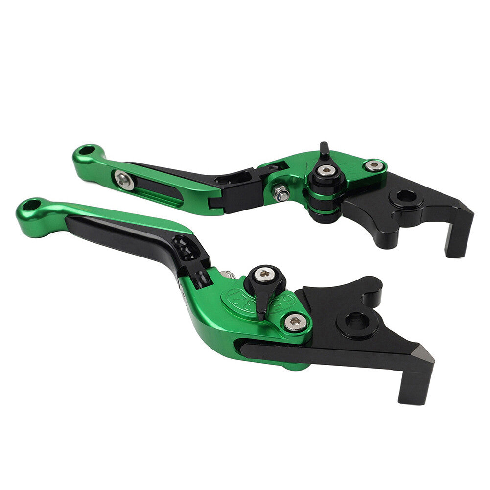 CNC FoldingExtendable Brake Clutch Lever for Suzuki DL1000/V-STROM GSX1400 Green Q