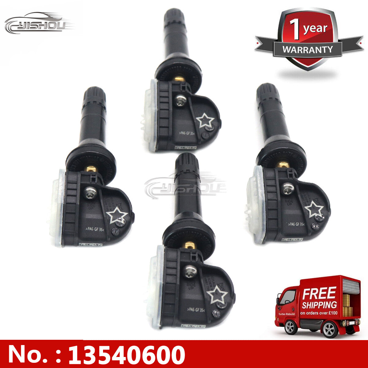 Kit (4) for GMC 315MHz TPMS Tire Pressure Sensor 13540600 for Buick , for Cadillac , and for Chevrolet