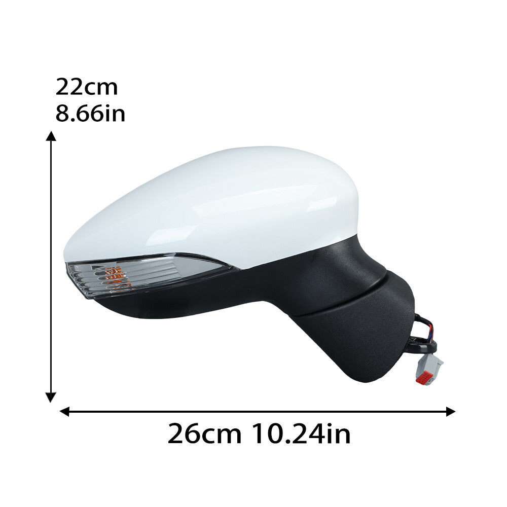 F¨¹r for Ford Fiesta MK7 2013-2017 Rechts Au?enspiegel Manuell Beheizbar Wei?