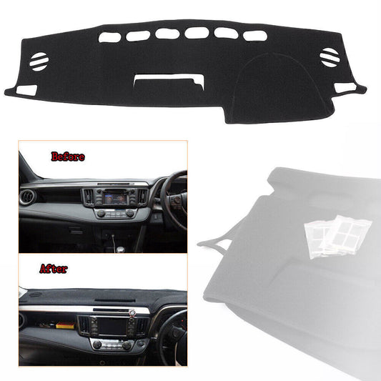 Dash Cover Mat Dashboard Pad Interior Dashmat for Toyota RAV 4 2013-2018 Black Q