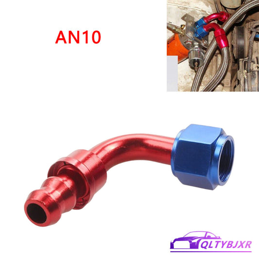 10AN AN10 90Degree Push Lock Hose End Barb Fitting/Adaptor Push-On Hose Fittings
