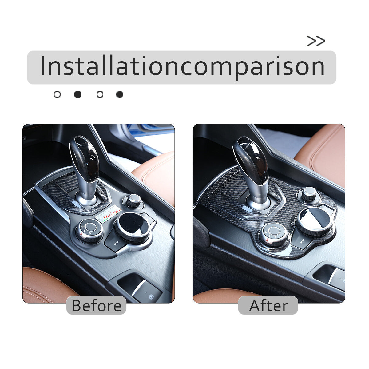 4-Piece Carbon Fiber Glass Lift Switch Decal Decoration for Tacoma 11-15 US- v