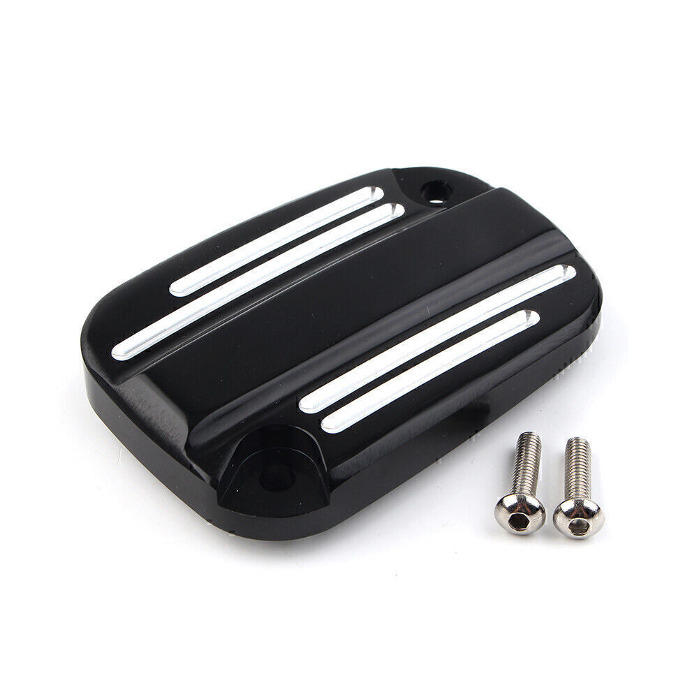 Front Stripe Brake Master Cylinder Cover Cap fit for Harley Touring 08- Trike 09 -13 Q