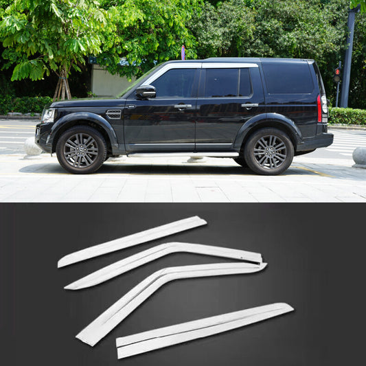 for Land Rover Discovery 10-16 Chrome Window Visor Vent Sun Rain Deflector Guard