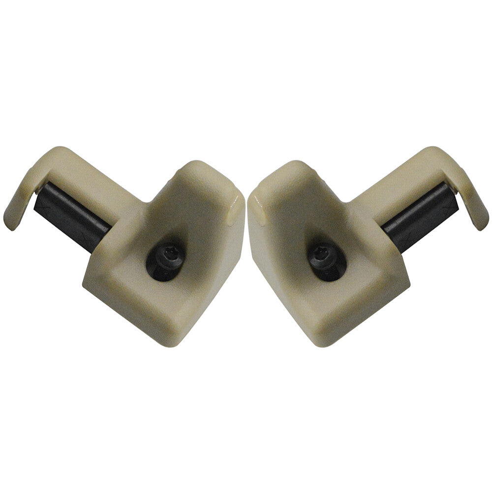 2 Front Sunvisor Clips Right  Left Fits for Range Rover L322 2003-2012 Gray New Q