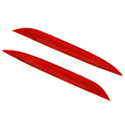 Set of 2 Rear Right Left Bumper Reflectors Red for 2014-16 for Kia Forte 1.8L 2.0L