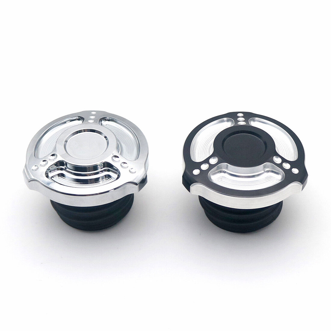 Black CNC Edge Cut Vented Gas Cap Fuel Cap for Harley Sportster XL Dyna Touring Q