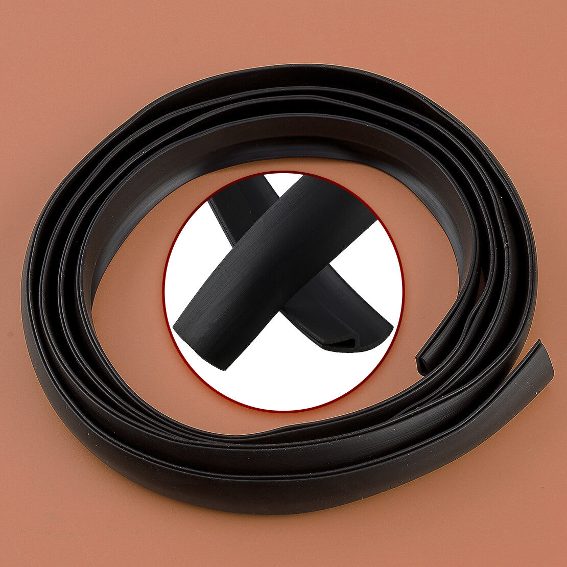 Black Front Windshield Seal Strip Rubber Sealed Moulding Trim Universal v