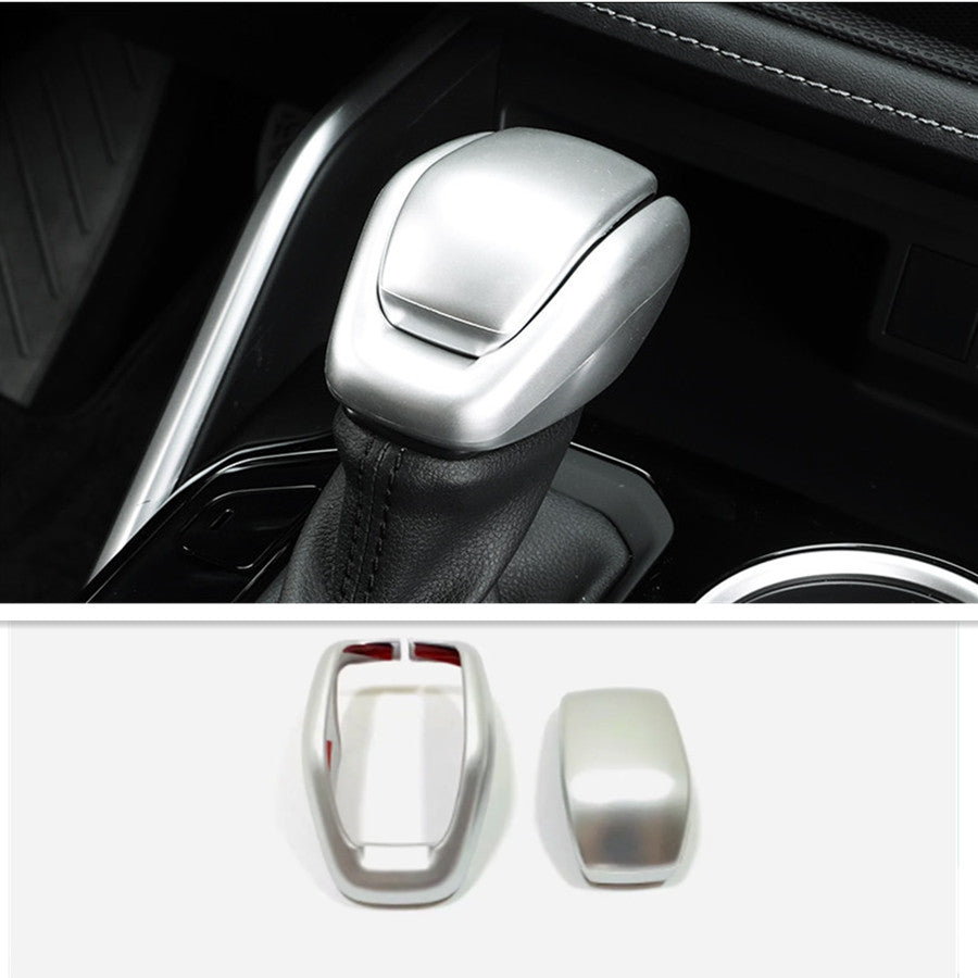 Silver Chrome Gear Shift Knob Cover Trim 2pc For 2020-2022 Highlander for Toyota