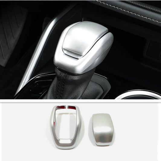 Silver Chrome Gear Shift Knob Cover Trim 2pc For 2020-2022 Highlander for Toyota