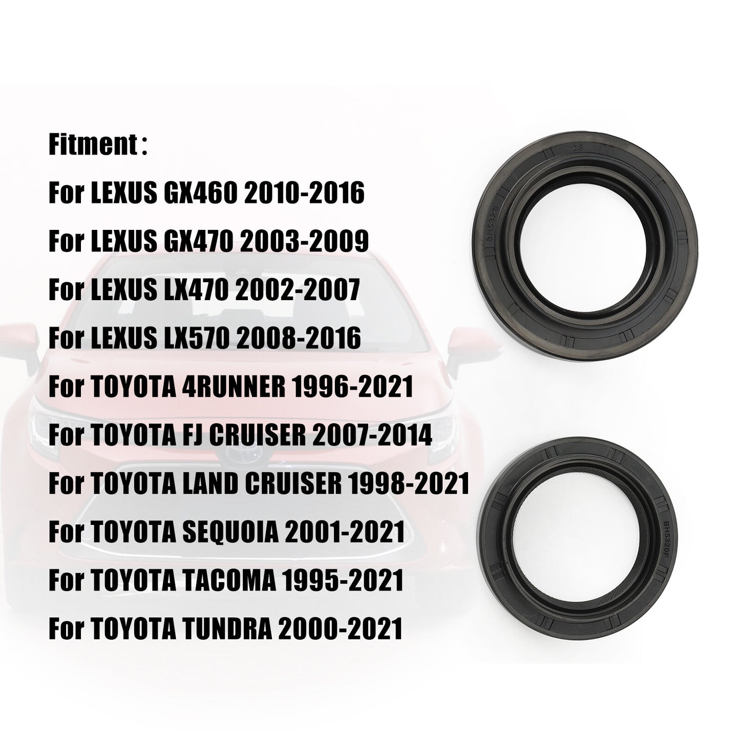 Left+Right Front Drive Shaft Output Oil Seal for Toyota Tacoma for Lexus 90311-47013