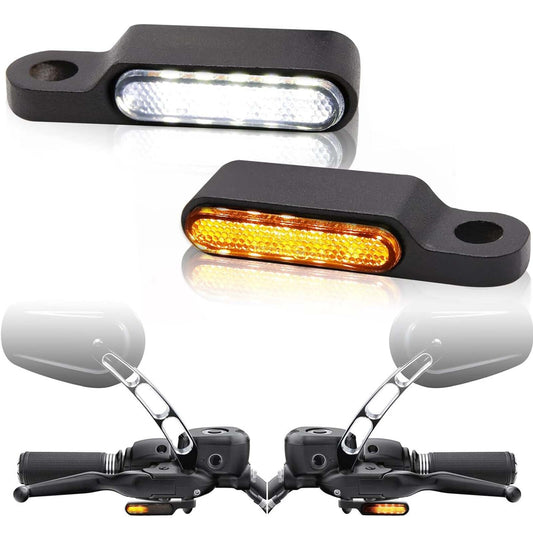 2x 6LED Motorcycle Front Running Light Blinkers Turn-Signal Indicators Handlebar Q