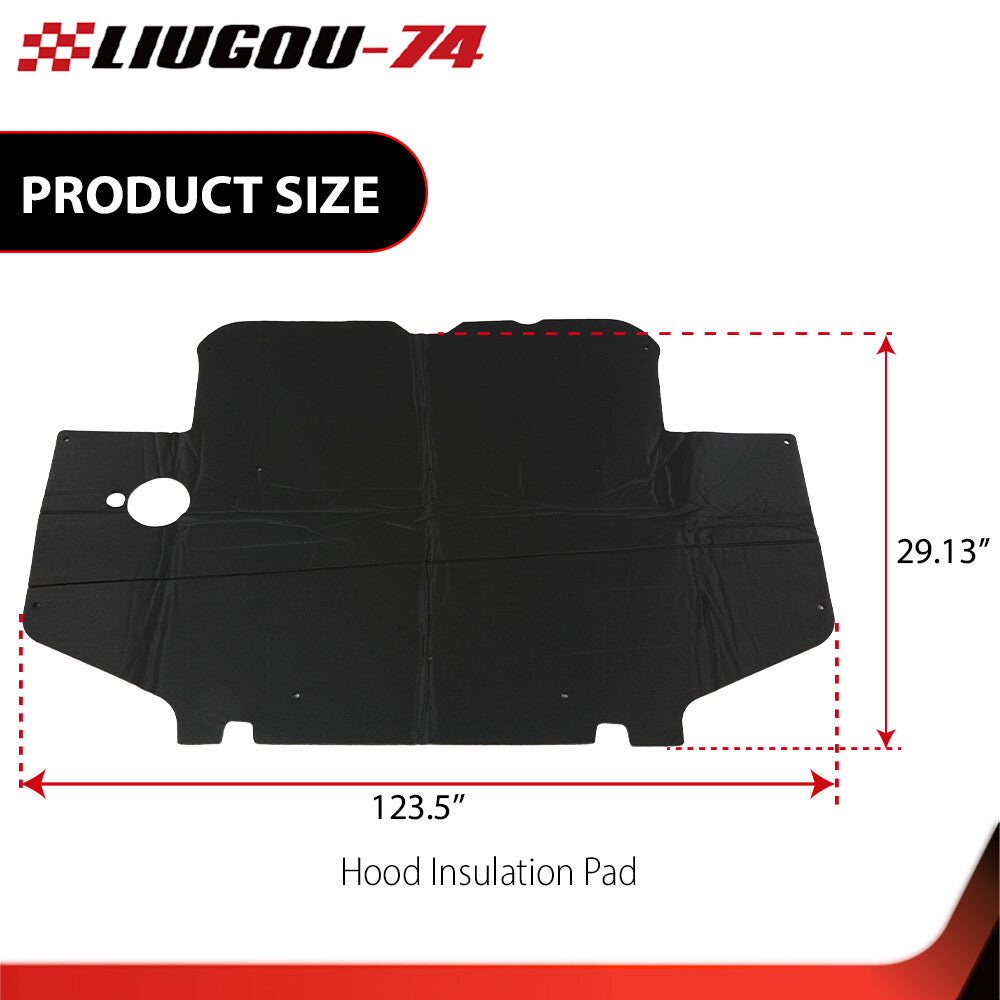 Range Hood Insulation 1/2 w/ Clip Fits 1995-2000 for Tacoma Black - v