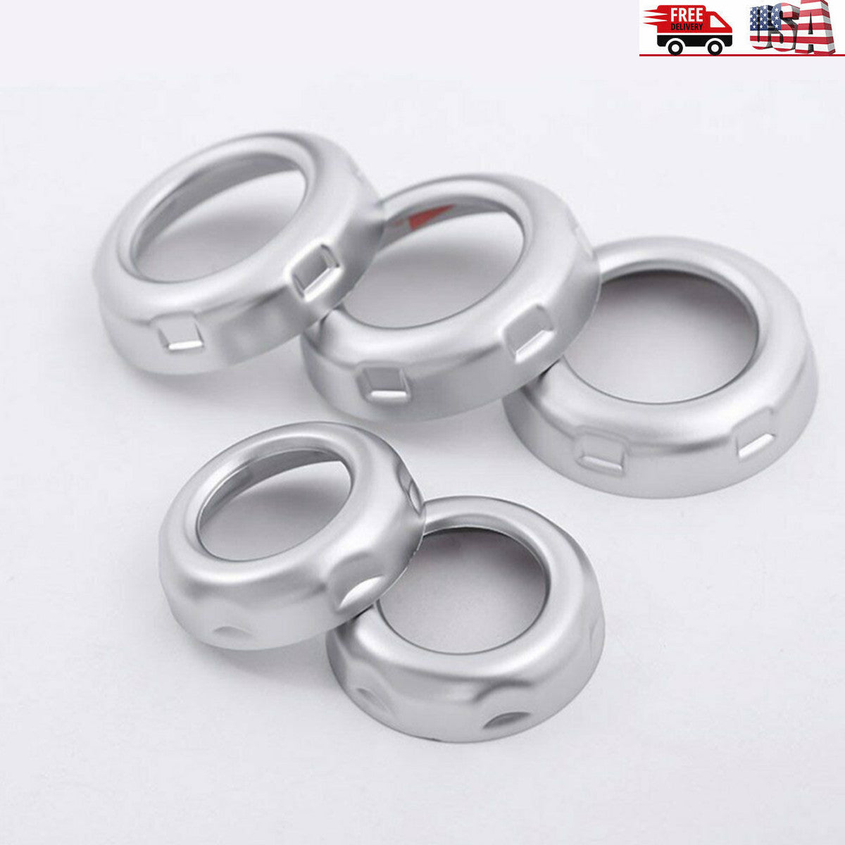 4 Piece Red Interior Alloy Control Air Conditioning Switch Knife Trim for 3 Sereis E90 07-12- v