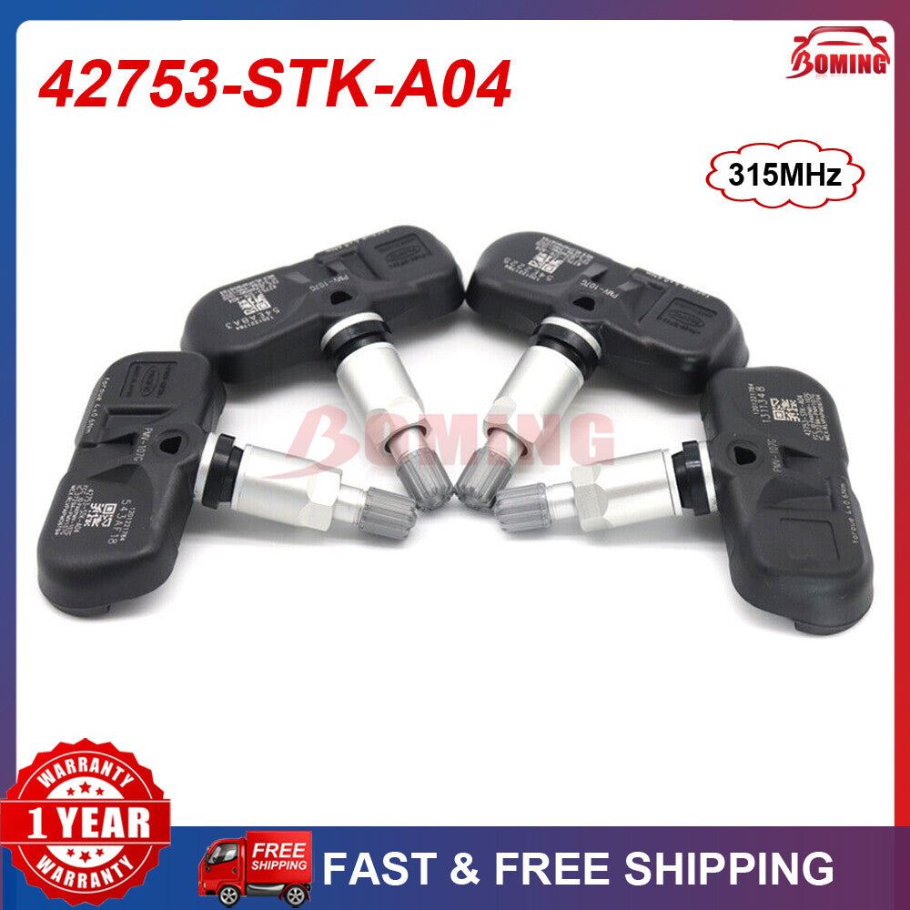 New 4PCS 42753-STK-A04 for Honda Pilot for Acura for RDX MDX TPMS TIRE PRESSURE SENSOR