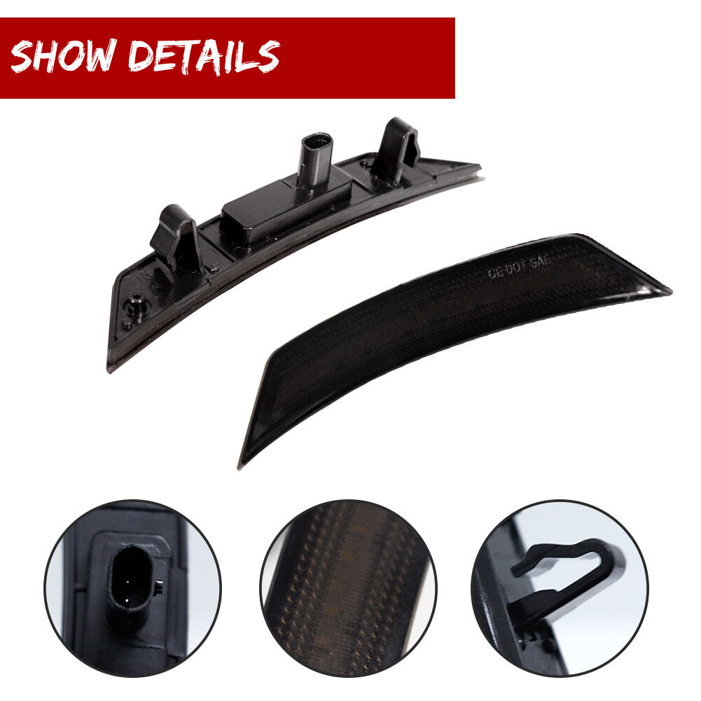 AMBER LED Smoked Front Fender Side Marker Lights for 2021 - 2022 for Trailblazer - v