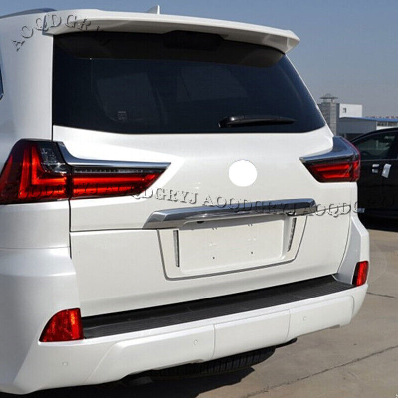 for LEXUS LX570 2016-2021 TRD Style W/ LED Pearl White Rear License Plate Cover