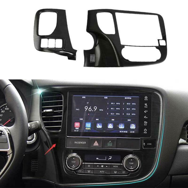 for Mitsubishi Outlander 2013-2020 Brushed ABS Console GPS Navigation Cover Trim