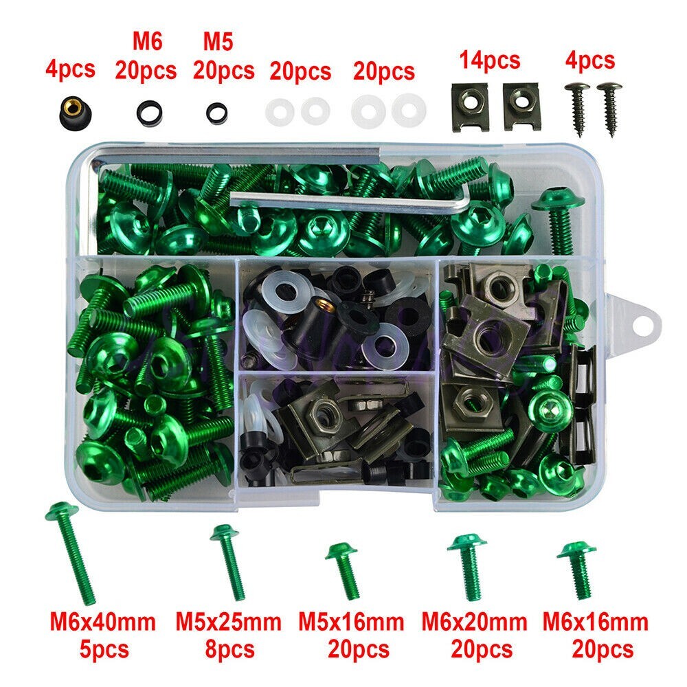 177pcs Fairing Bolts Screws Body Nuts fit for Bandit 250/400 GSXR 600 750 1000