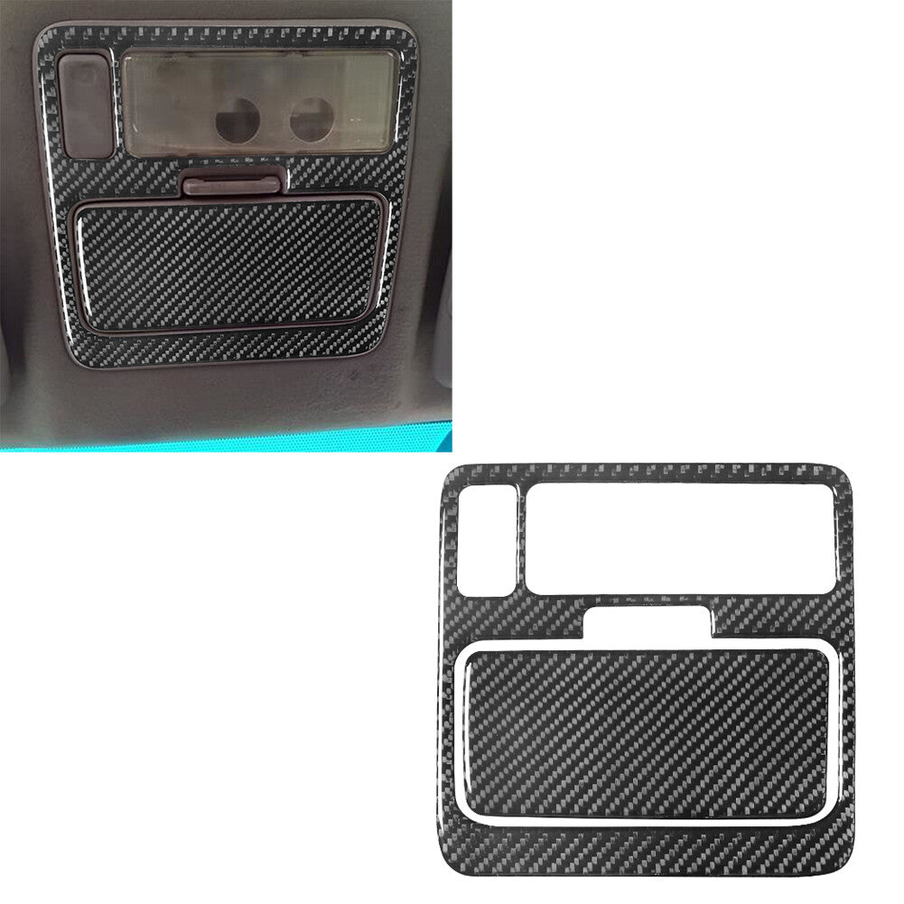 2Pcs Carbon Fiber Interior Overhead Light Cover Trim for Lexus RX300 1998-2003