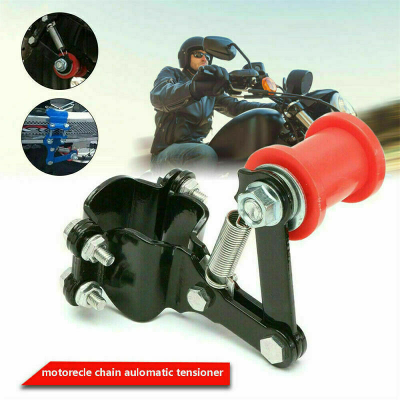 Universal Motorcycle Chain Tensioner Adjuster Roller Bike Chain Regulator Slider Q