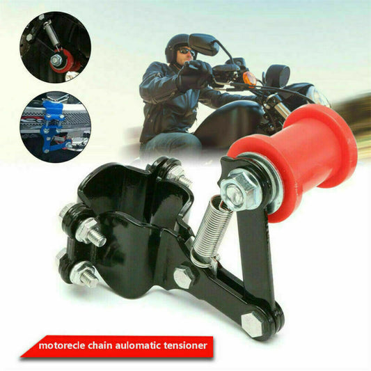 Universal Motorcycle Chain Tensioner Adjuster Roller Bike Chain Regulator Slider Q