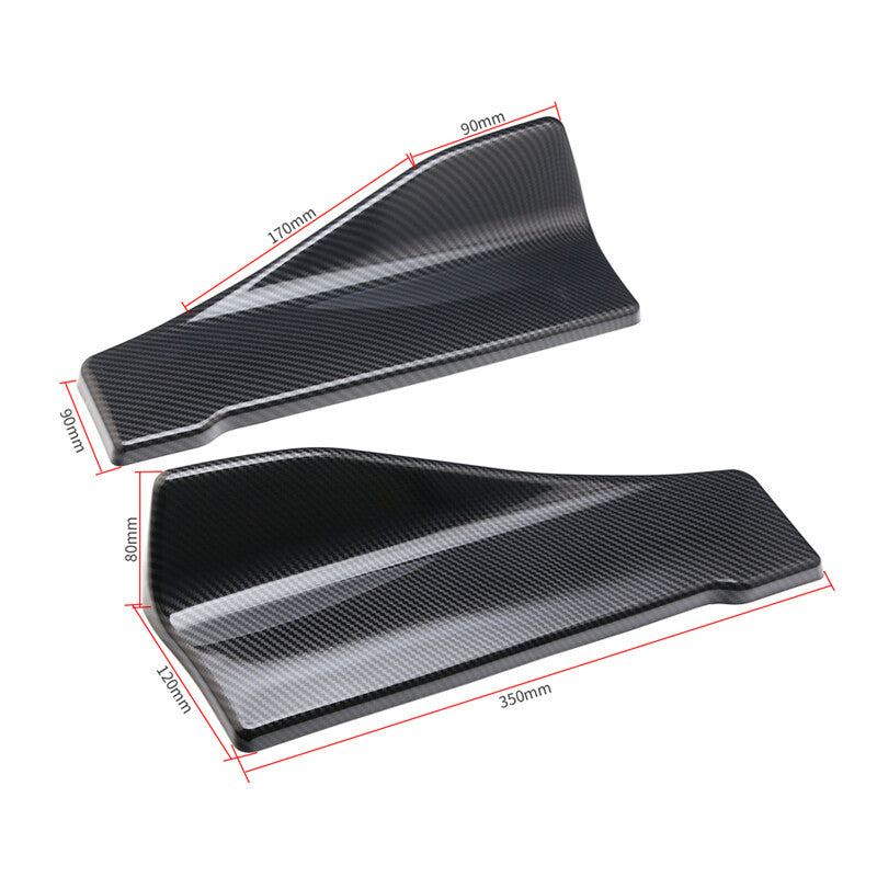35cm car side skirts, rear lip splitter, diffuser, wings, carbon fiber, color - n