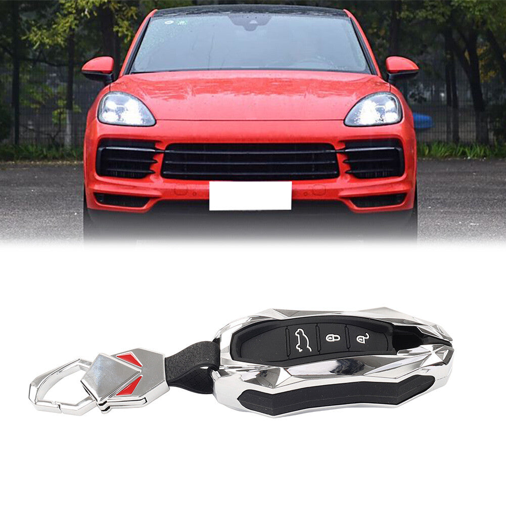 Silver for Smart Key Fob Cover Case Shell for Porsche for Cayenne for Panamera 911 Macan