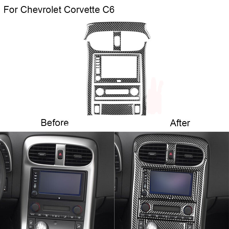 5Pcs Carbon Fiber Interior Central Console Cover Trim for Lexus RX300 1998-2003 v