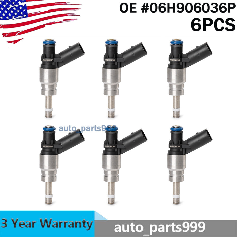 Fuel injector kit 6-piece set for Audi A6, A5, A4, Q5 (06E906036C, 06E906036F) n