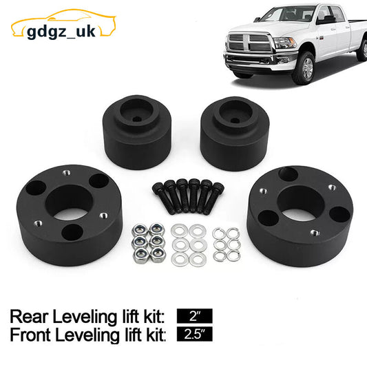 2.5 Front + 2 Rear Full Lift Kit Leveling Kit for Dodge for Ram 1500 4WD 2WD Black