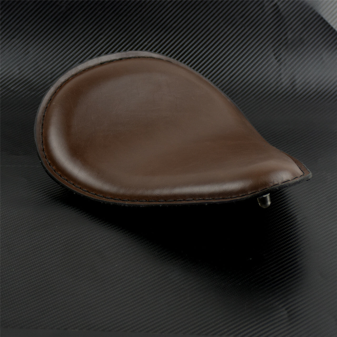 Motorcycle Brown Solo Driver Leather for Seat Fit for Harley for Yamaha Chopper Bobber