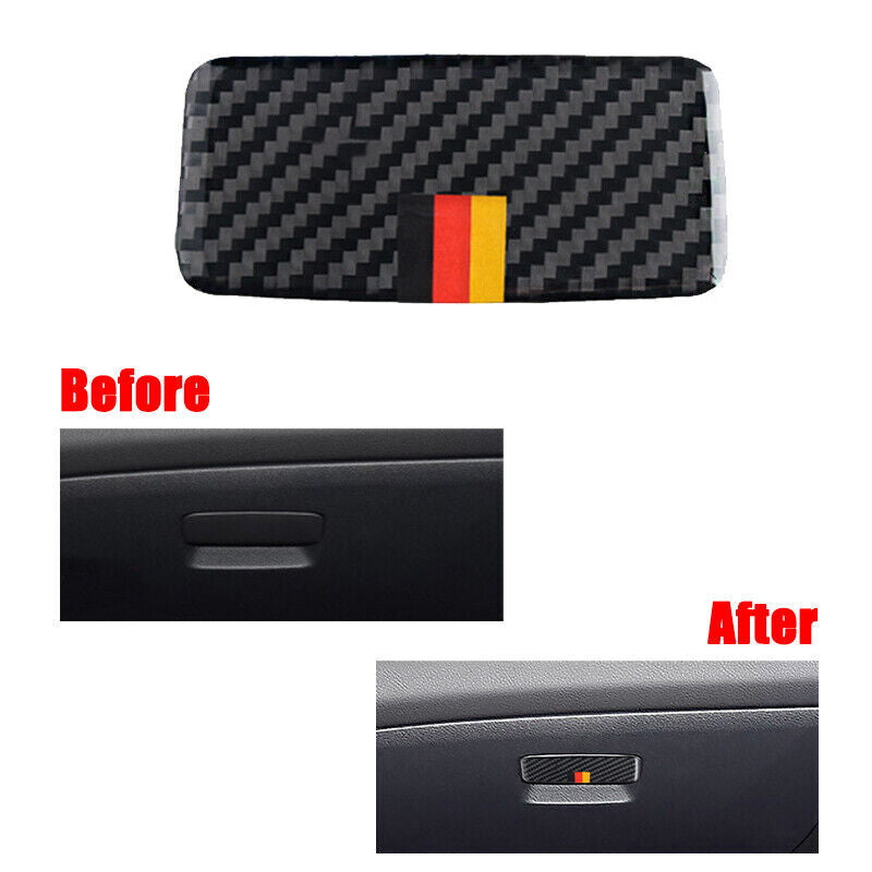 Carbon fiber car storage box handle cover decorative sticker for GLA CLA A 13-18- n