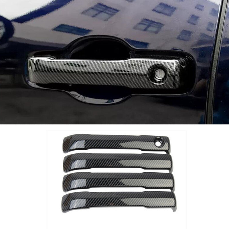 For Sequoia 2023 2024 Carbon Fiber Car Door Handles Cover Trim 4pcs v