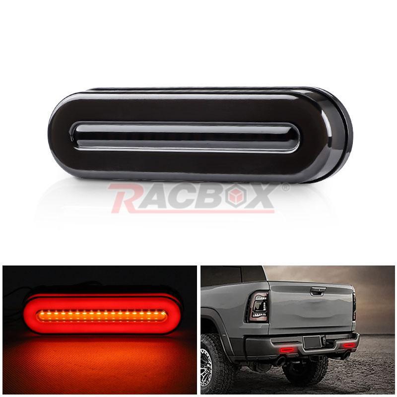 Sequential Flowing LED Turn Signal Tail Light Bar Stop Brake DRL Red+Amber Truck