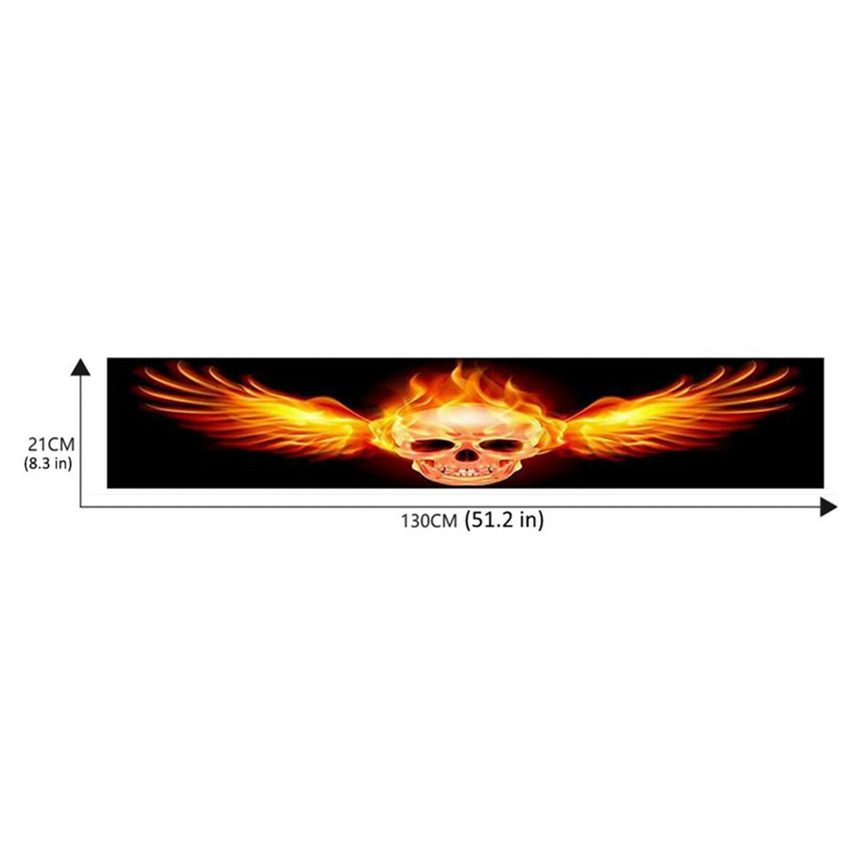 Car Front Windshield Sunshade Decal Window Yellow Eye Skull Sticker Waterproof
