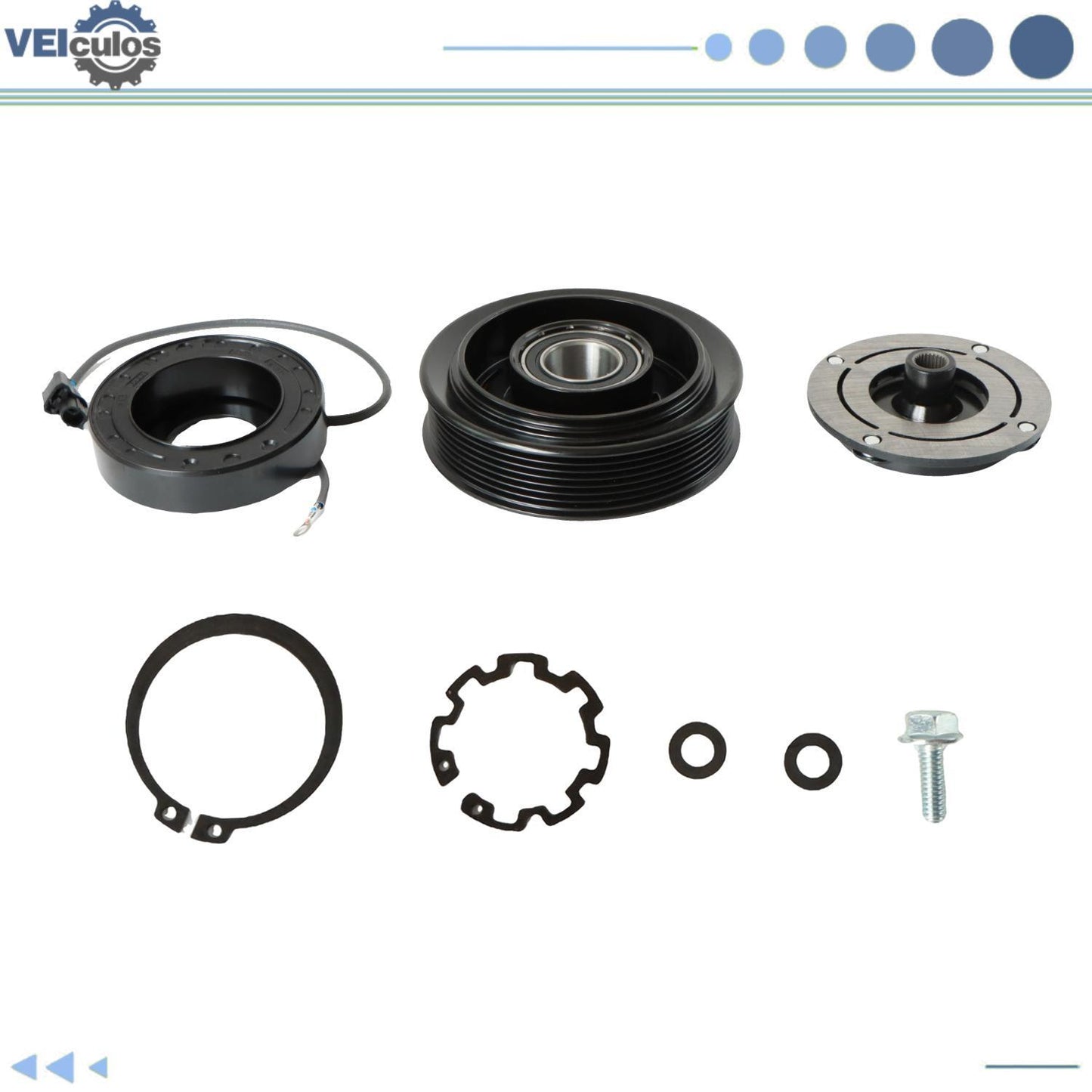 Air Conditioning Compressor Clutch Kit For 2008-2012 for Honda Accord 2.4L 157333
