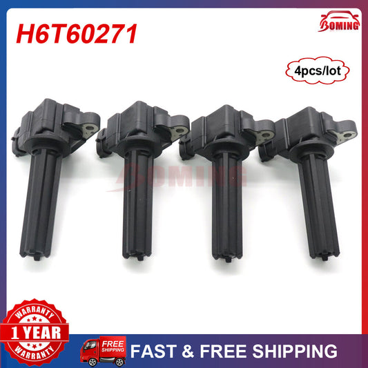 4PCS New Ignition C H6T60271 for Saab 9-3 9-3X 2.0 UF526 UF-526 12787707 2003-11