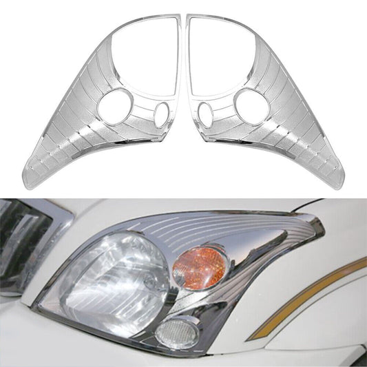 Front Headlight Lamp Cover Frame Trim Chrome for Toyota LC Prado FJ120 2003-2009
